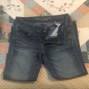 American Eagle artist crop jeans